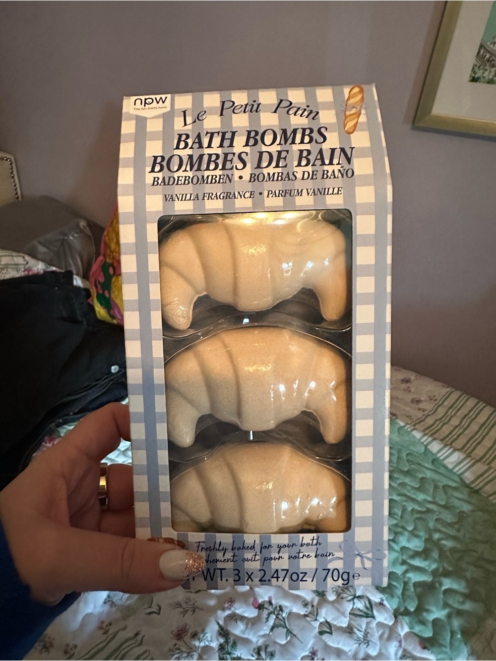 Croissant Vanilla Bath Bombs Trio